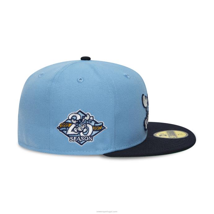 FFTN929 New Era Boné Wilmington Blue Rocks Milb Blue 59Fifty