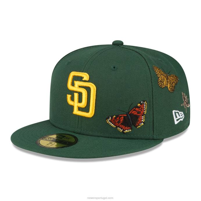 FFTN931 New Era san diego padres feltro x mlb boné verde escuro 59fifty