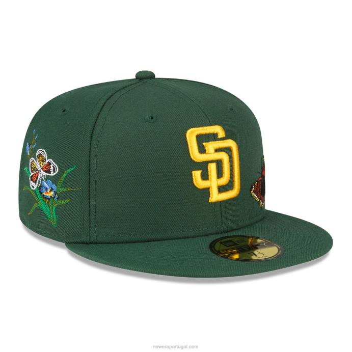 FFTN931 New Era san diego padres feltro x mlb boné verde escuro 59fifty