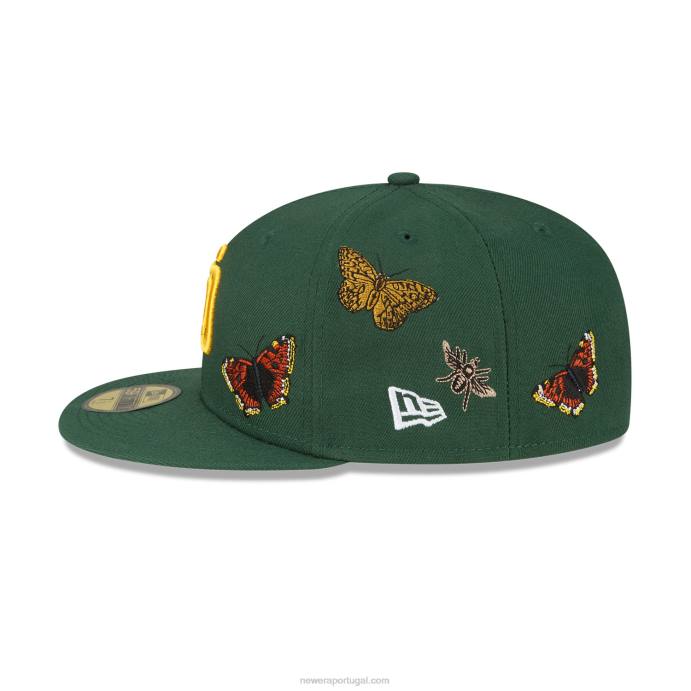FFTN931 New Era san diego padres feltro x mlb boné verde escuro 59fifty