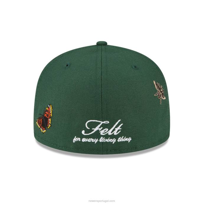 FFTN931 New Era san diego padres feltro x mlb boné verde escuro 59fifty