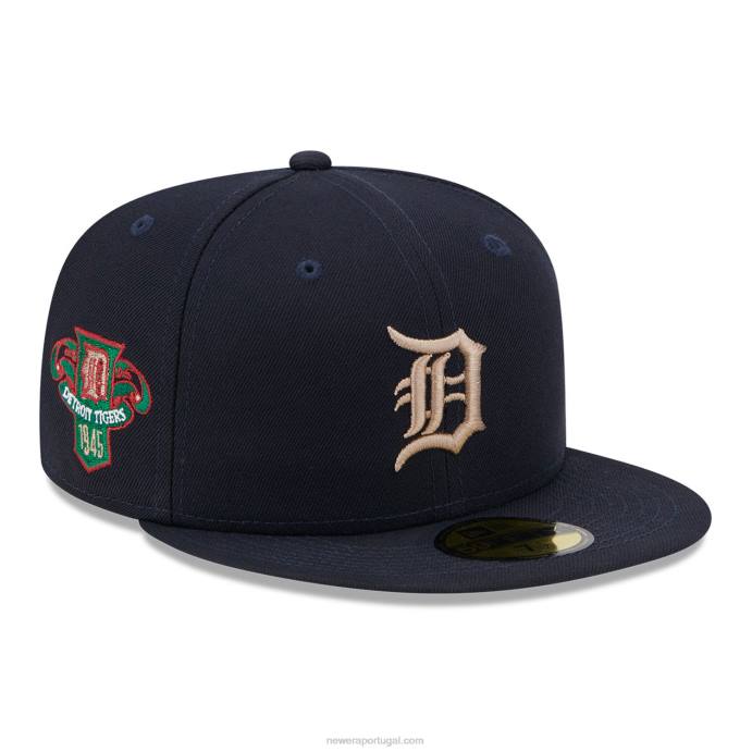 FFTN934 New Era boné detroit tigers state tartan navy 59fifty ajustado