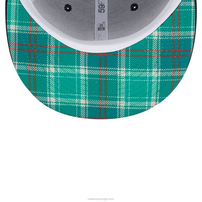 FFTN934 New Era boné detroit tigers state tartan navy 59fifty ajustado
