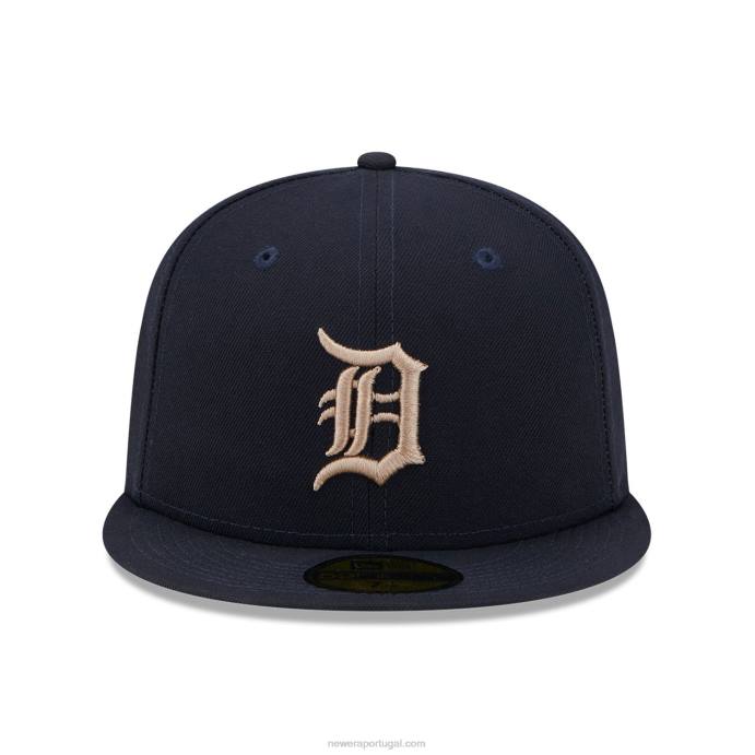 FFTN934 New Era boné detroit tigers state tartan navy 59fifty ajustado