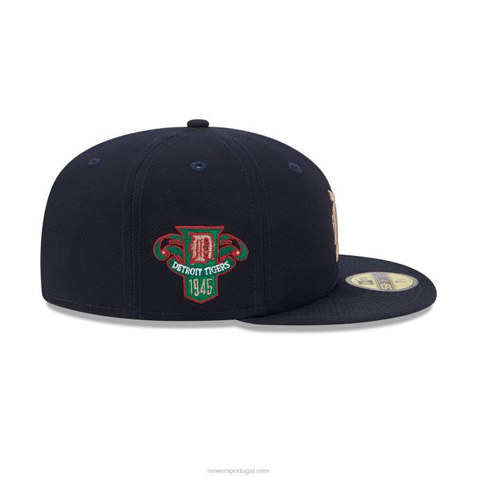FFTN934 New Era boné detroit tigers state tartan navy 59fifty ajustado