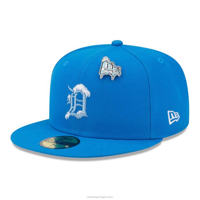 FFTN935 New Era boné detroit tigers snow day azul 59fifty