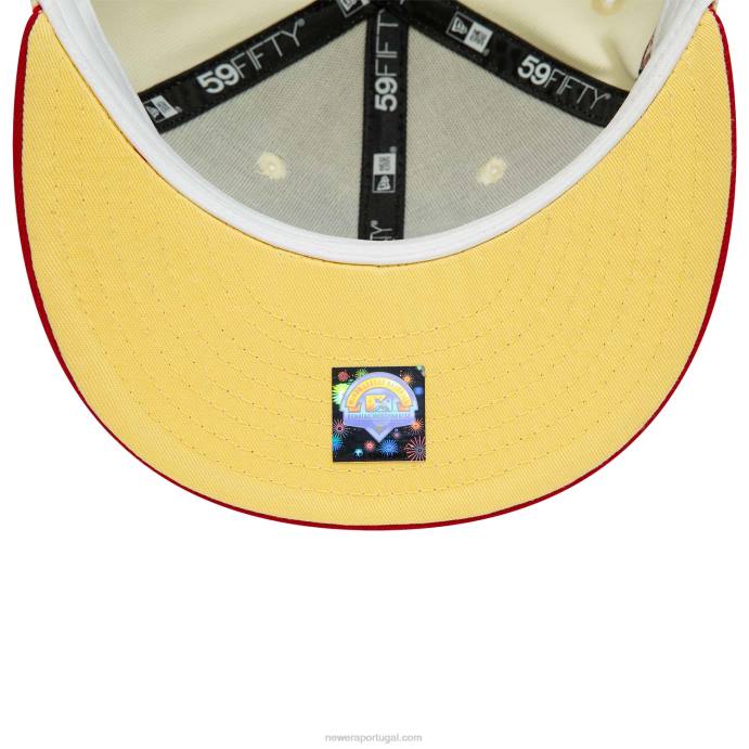 FFTN937 New Era asheville Tourists Milb Cromado Boné Branco 59Fifty