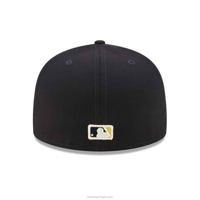 FFTN938 New Era Boné Boston Red Sox Citrus Pop Navy 59Fifty