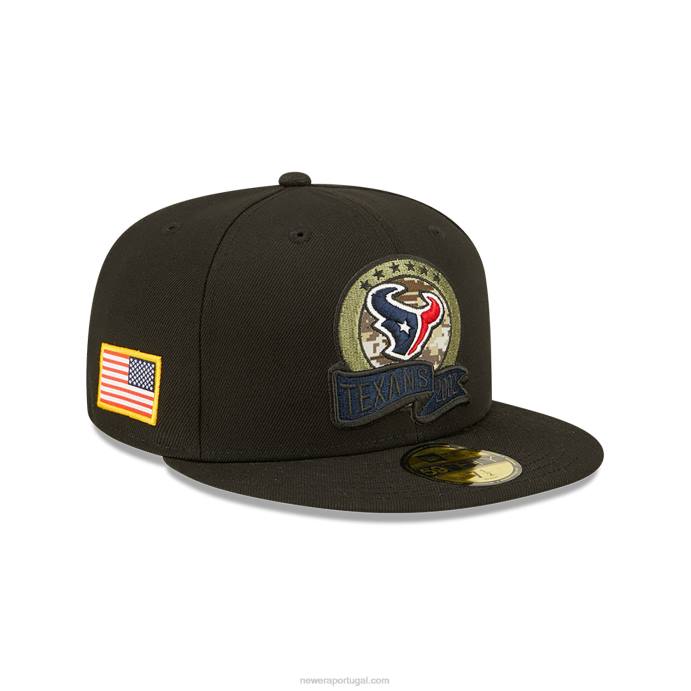 FFTN940 New Era houston texans nfl salute to service boné preto 59fifty