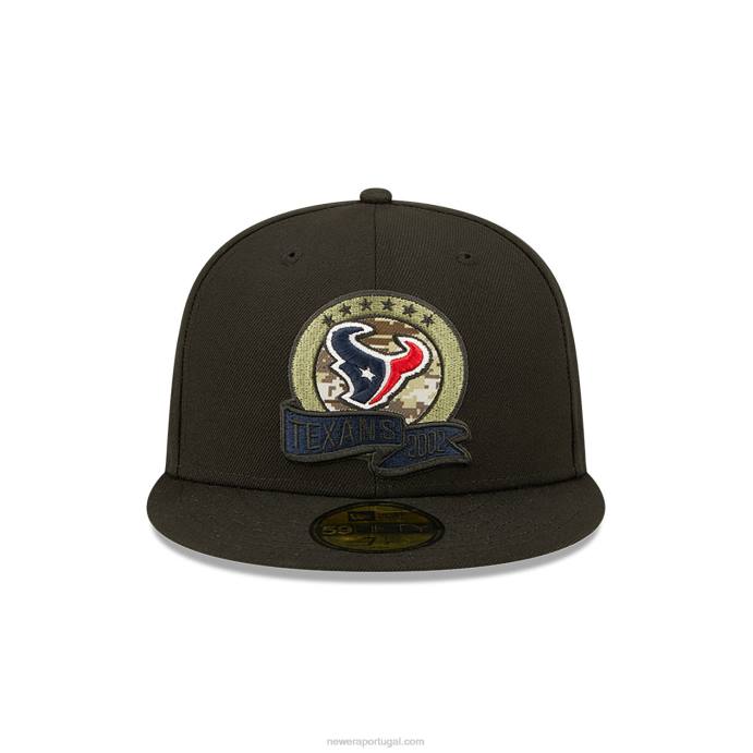 FFTN940 New Era houston texans nfl salute to service boné preto 59fifty