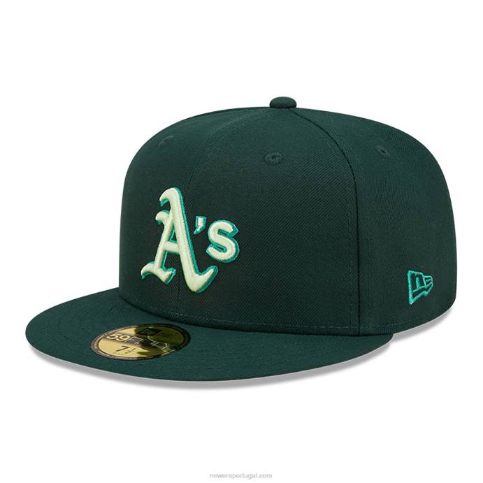 FFTN943 New Era boné Oakland Athletics monocamo verde 59fifty