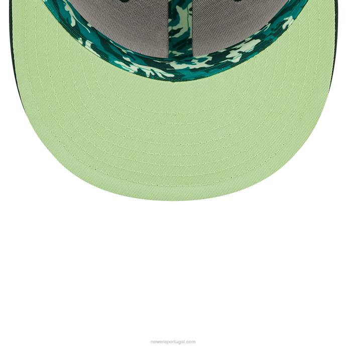 FFTN943 New Era boné Oakland Athletics monocamo verde 59fifty