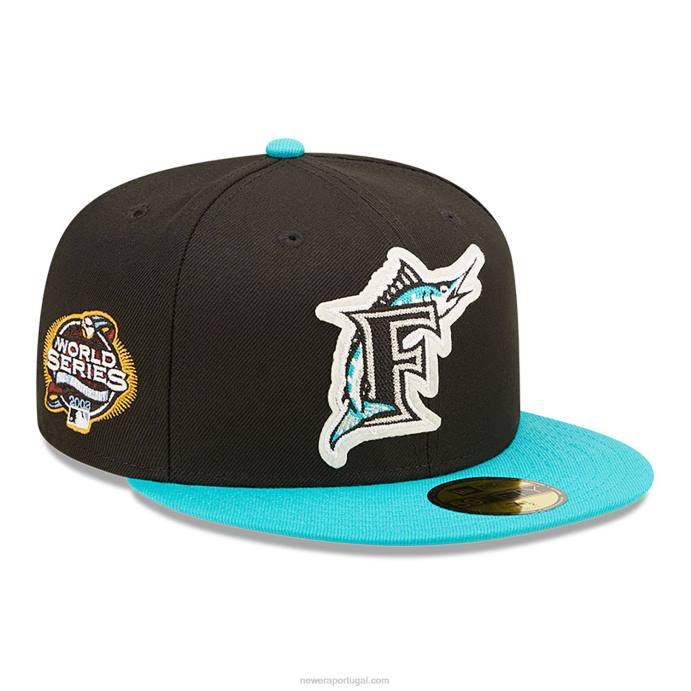 FFTN944 New Era boné justo florida marlins ne letterman preto 59fifty