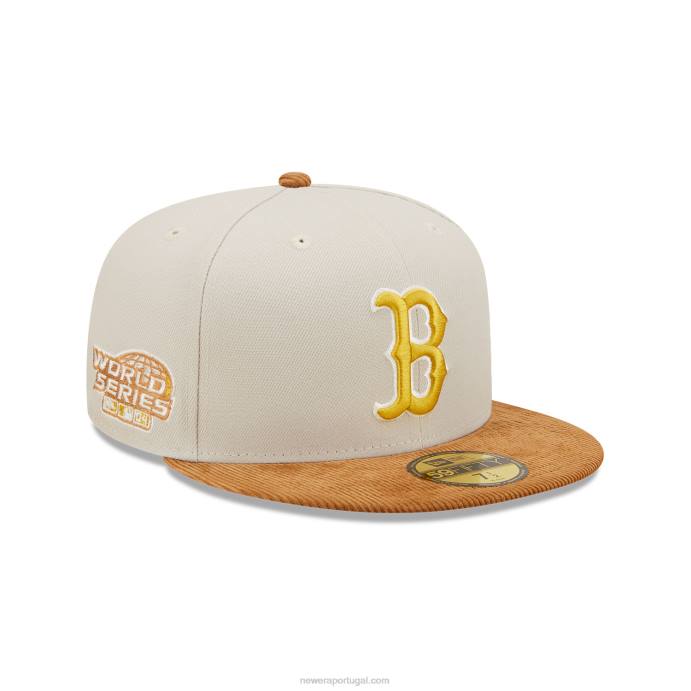 FFTN947 New Era boston red sox cordão viseira pedra 59fifty boné ajustado