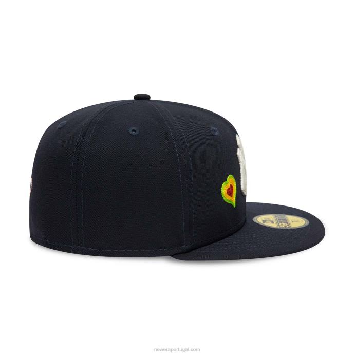 FFTN948 New Era boné ajustado new york yankees coração marinho 59fifty