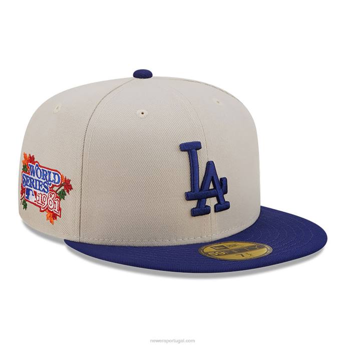 FFTN951 New Era Boné La Dodgers Fall Classic Branco 59 Fifty