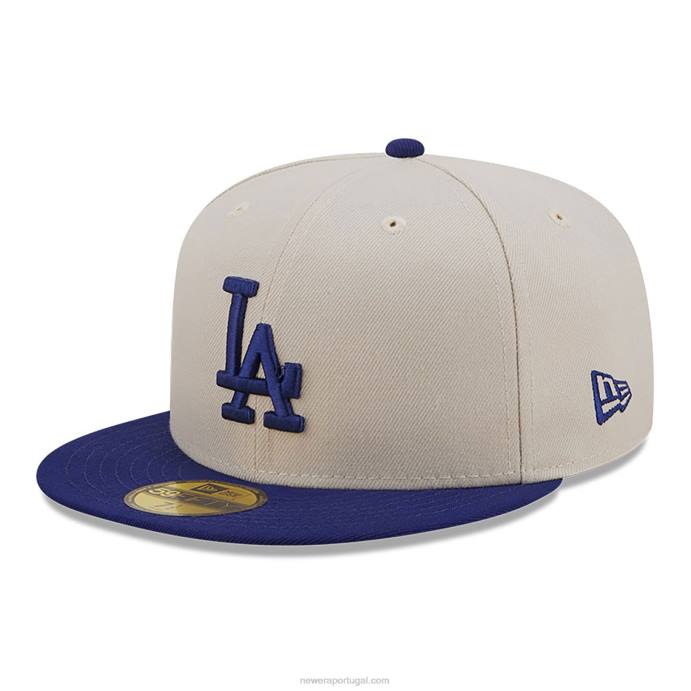 FFTN951 New Era Boné La Dodgers Fall Classic Branco 59 Fifty