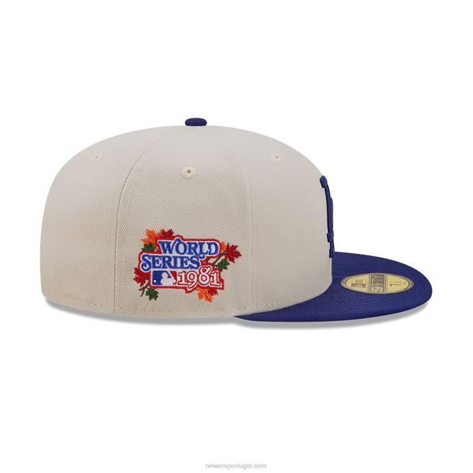 FFTN951 New Era Boné La Dodgers Fall Classic Branco 59 Fifty