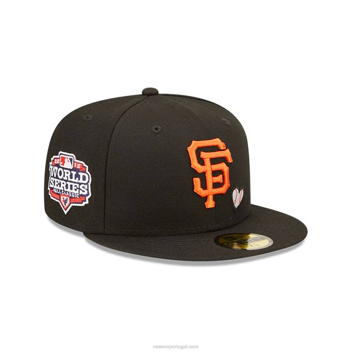 FFTN952 New Era San Francisco Giants MLB Team Heart Black Boné 59 Fifty