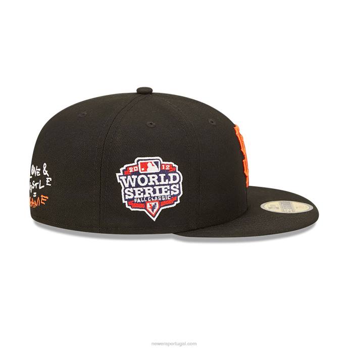 FFTN952 New Era San Francisco Giants MLB Team Heart Black Boné 59 Fifty
