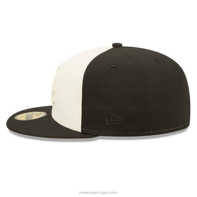 FFTN957 New Era Boné chicago white sox mlb 2 tons preto 59fifty