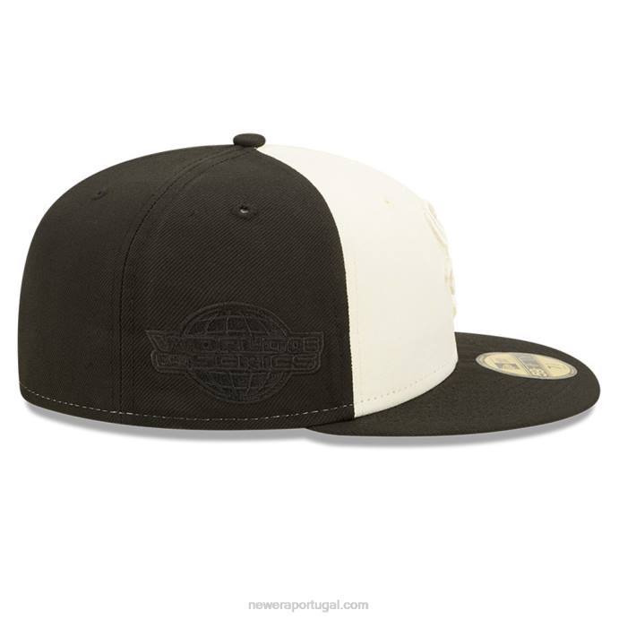FFTN957 New Era Boné chicago white sox mlb 2 tons preto 59fifty