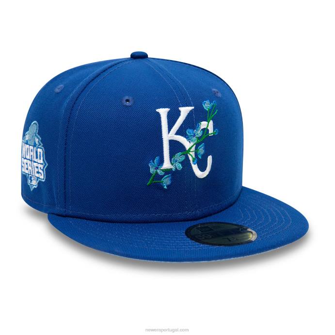 FFTN959 New Era Boné kansas city royals lateral com patch bloom azul 59fifty