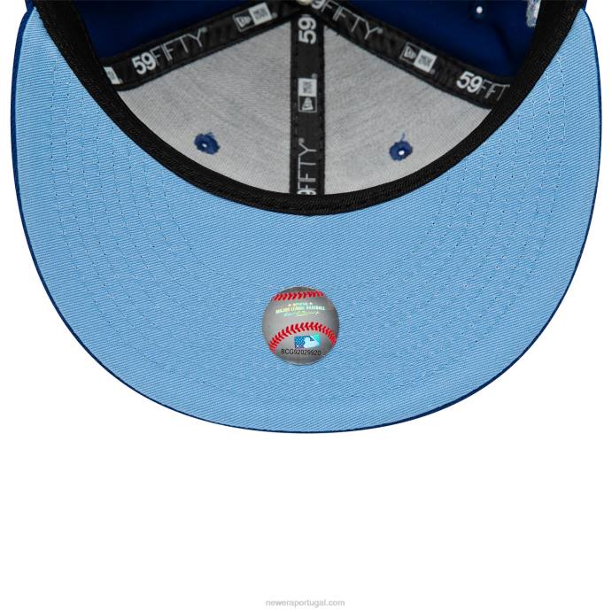 FFTN959 New Era Boné kansas city royals lateral com patch bloom azul 59fifty