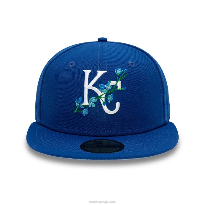 FFTN959 New Era Boné kansas city royals lateral com patch bloom azul 59fifty