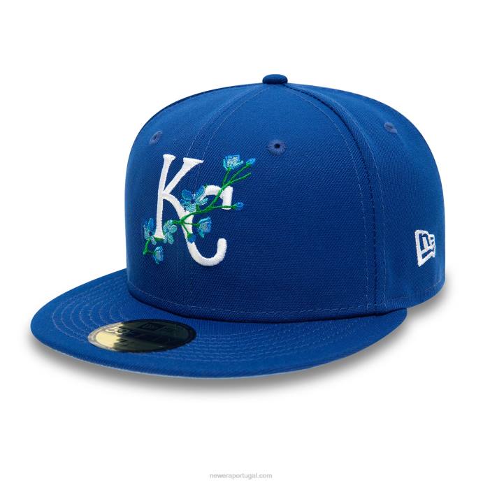 FFTN959 New Era Boné kansas city royals lateral com patch bloom azul 59fifty