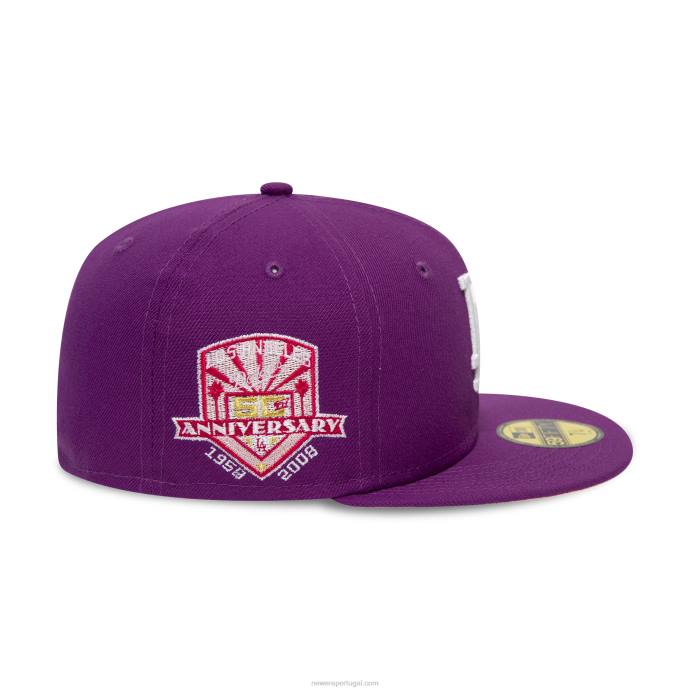FFTN961 New Era Boné La Dodgers Grape Purple 59Fifty