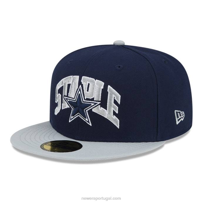 FFTN964 New Era boné ajustado dallas cowboys x marinho 59fifty