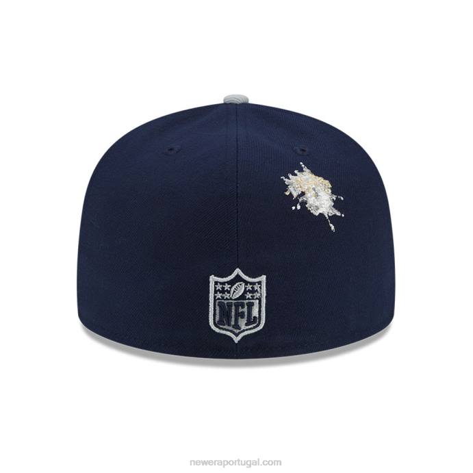 FFTN964 New Era boné ajustado dallas cowboys x marinho 59fifty