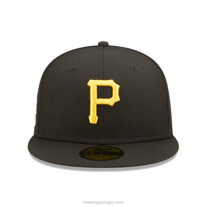 FFTN965 New Era boné justo pittsburgh pirates mlb pop sweat preto 59fifty