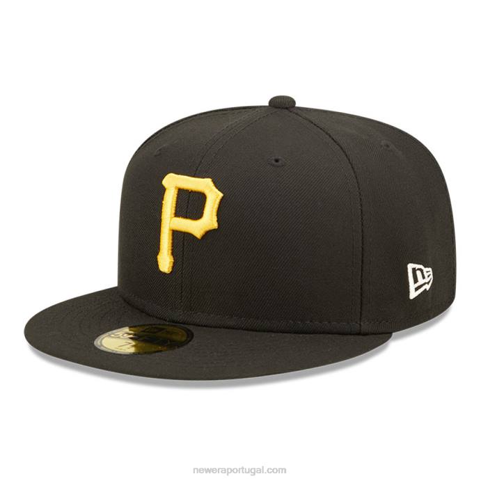 FFTN965 New Era boné justo pittsburgh pirates mlb pop sweat preto 59fifty