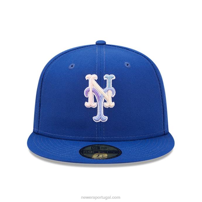 FFTN969 New Era new york mets mlb nightbreak team blue 59fifty boné ajustado