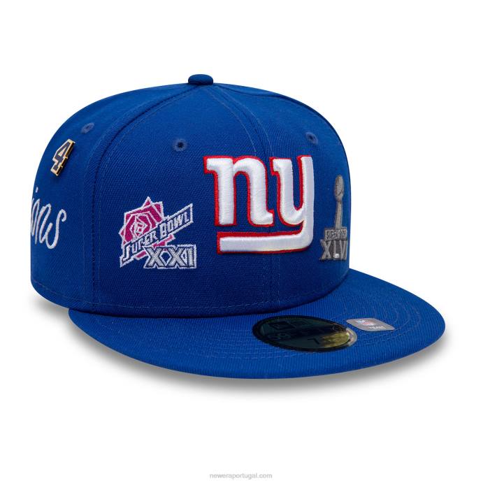 FFTN96 New Era New York Giants histórico champs boné azul 59fifty ajustado