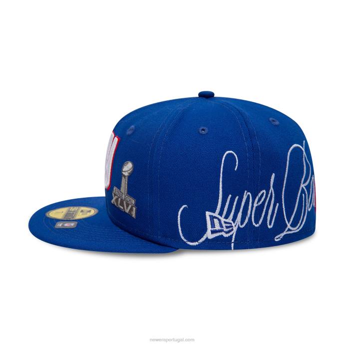 FFTN96 New Era New York Giants histórico champs boné azul 59fifty ajustado