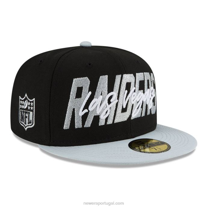FFTN973 New Era boné las vegas raiders nfl draft black 59fifty