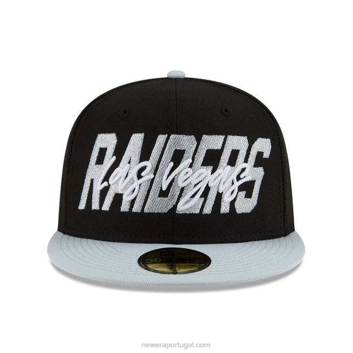 FFTN973 New Era boné las vegas raiders nfl draft black 59fifty