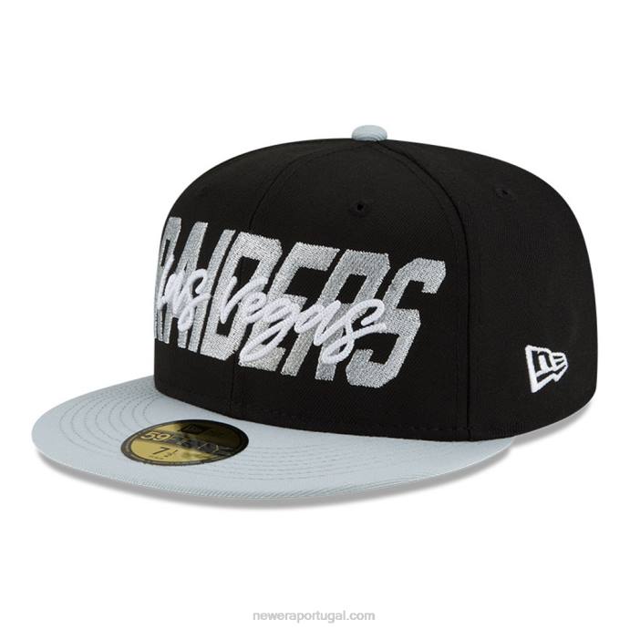 FFTN973 New Era boné las vegas raiders nfl draft black 59fifty