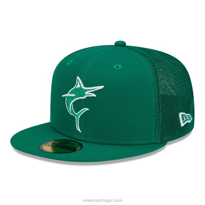 FFTN974 New Era boné miami marlins mlb dia de são patrício verde 59fifty