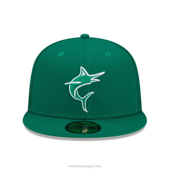 FFTN974 New Era boné miami marlins mlb dia de são patrício verde 59fifty