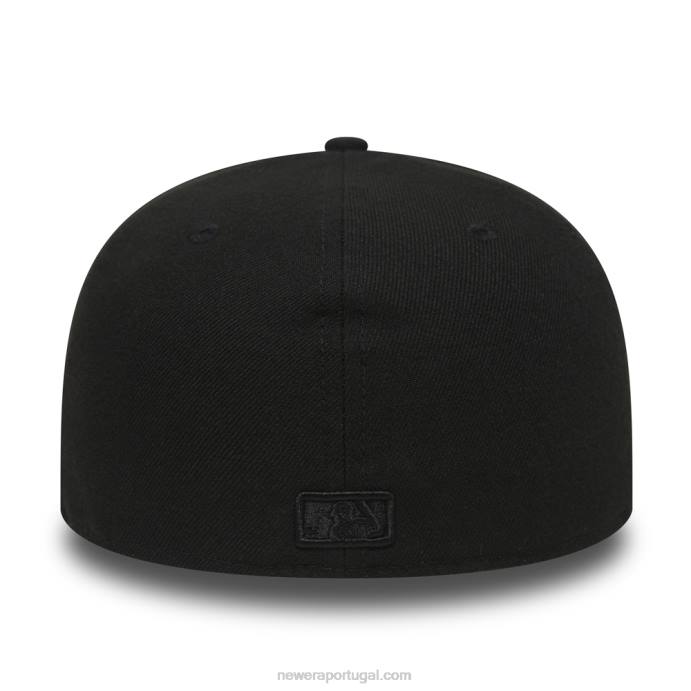 FFTN975 New Era New York Yankees preto sobre boné preto 59fifty