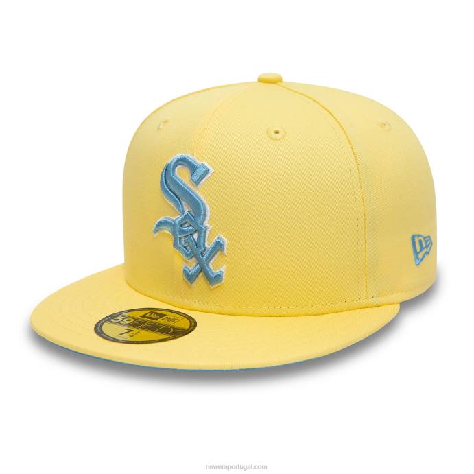 FFTN977 New Era Boné Chicago White Sox Soft Yellow 59Fifty