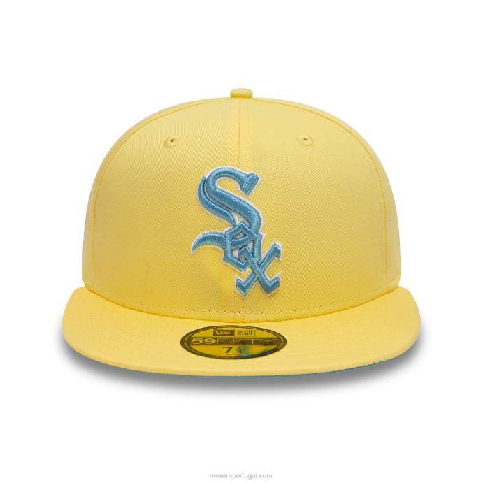 FFTN977 New Era Boné Chicago White Sox Soft Yellow 59Fifty