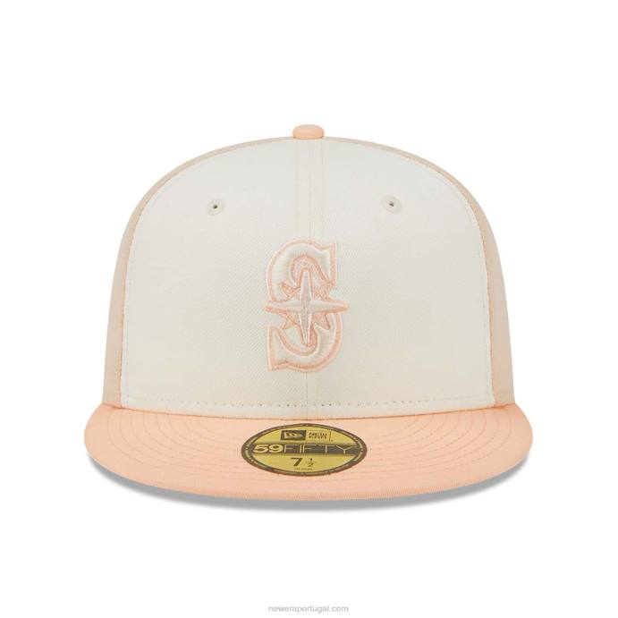 FFTN979 New Era boné ajustado rosa 59fifty de aniversário dos seattle mariners