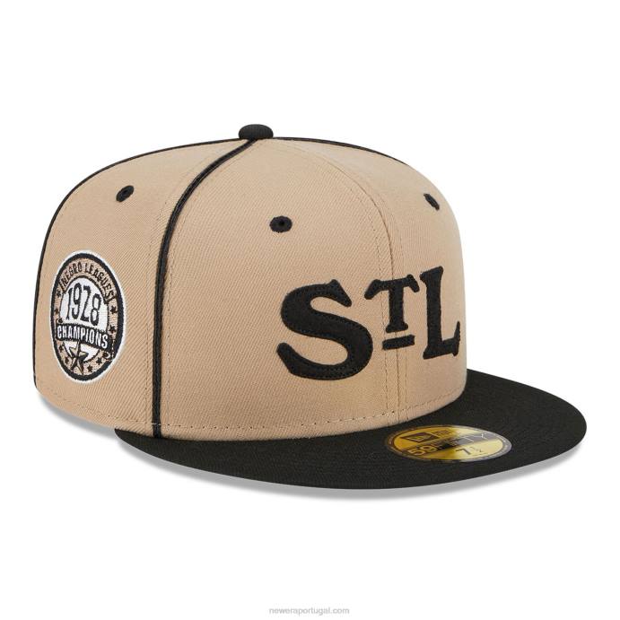 FFTN981 New Era st. boné justo Louis Stars Negro League bege 59fifty