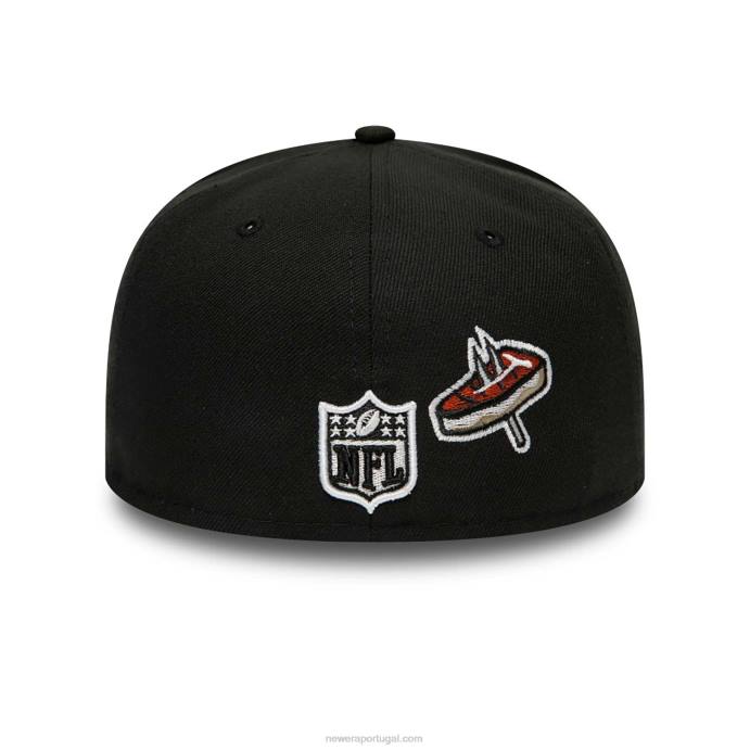 FFTN982 New Era kansas city chiefs team spotlight boné preto 59fifty