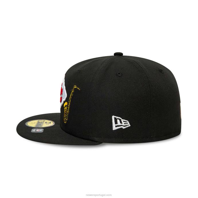 FFTN982 New Era kansas city chiefs team spotlight boné preto 59fifty